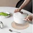thumbnail image 3 of Round Placemats Heat Resistant Washable Non-Slip Woven Braided Table Mats Cotton Polyester Circle Insulated Place Mats for Dining Table Kitchen & Home Decor, 1Pc, Non-Slip & Reusable(Coffee,14x14"), 3 of 7