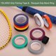 thumbnail image 4 of Cinta de pesca Uxcell, cintas de acabado para raquetas con anillo de banda de empuñadura de silicona negra 32.8 ft & 2 sets & PVC & Plateado - Apto para (Tenis/ Bádminton/Béisbol), 4 of 7