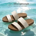 thumbnail image 2 of DREAM PAIRS Women’s Open Toe Slides Sandals T-Strap Sandals Arch Support with Adjustable Ankle Strap Casual Summer Walking Shoes, 2 of 6