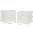thumbnail image 4 of Boho Fringe Ivory Tufted Fabric Storage Bin (Set of 2) by Sweet Jojo Designs, 4 of 4