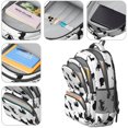 thumbnail image 4 of Black Cat Silhouette White Pattern Cute School Backpack Bag with Padded Back and Adjustable Shoulder Straps 16.9 X 12.6 X 5.9 Inches, 4 of 5