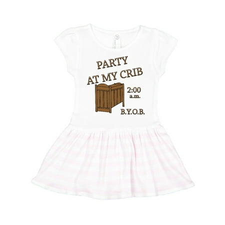 

Inktastic Party At My Crib Gift Toddler Girl Dress