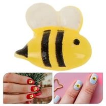 WHAMVOX 50Pcs Cute Bee Nail Charms 3D Resin Nail Decorations Flatback Kwaii Cute Nail Charms for Acrylic Nails Nail Art Accessories