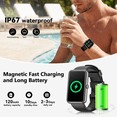 thumbnail image 4 of Fitness Tracker, 1.57inch Smartwatch for Men and Women, Gits for Android and iPhone Devices, Pedometer/Bluetooth Calls (Make/Receive), 50+ Exercise Modes, Fitness Watch Gift (Black), 4 of 7