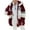 Wine, variant on WREESH Womens Fuzzy Fleece Jacket Color Block Zip Up Hooded Coats Winter Thick Plush Warm Outerwear Pink