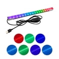 thumbnail image 2 of HLONK RGB Aquarium Landscape Light  7 Colors with 3 Dynamic Modes  5 Brightness Levels RGB Fish Tank Light  USB Low Voltage Powered  Sticks to the Outside of Transparent Aquarium  Without, 2 of 6