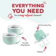 thumbnail image 4 of Dash My Mug Ice Cream Maker - Makes Single Serving of Gelato, Frozen Yogurt, Sorbet & More - Easy to Clean & Use - Aqua, 2 Bowls, 4 of 9