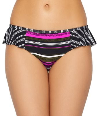 Anne Cole Signature Womens Sketchbook Stripe Side Flounce Bikini Bottom Style-19MB31136