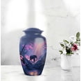 thumbnail image 6 of Elephant Large Burial Urns For Mother & Father - Blue Mini Urns For Human Ashes Set Of 4 - Cherry Blossoms Keepsake Cremation Urn For Adult Men - Burial Urn For Cremated Remains, Combo (10&3) Inch, 6 of 7