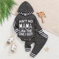 thumbnail image 2 of Newborn Baby Boy Clothes Plaid Letter Print Long Sleeve Hoodies Romper + Long Pants 2PCS Fall Winter Outfits Set Kaprioy Boys Clothes Fall Winter, 2 of 7