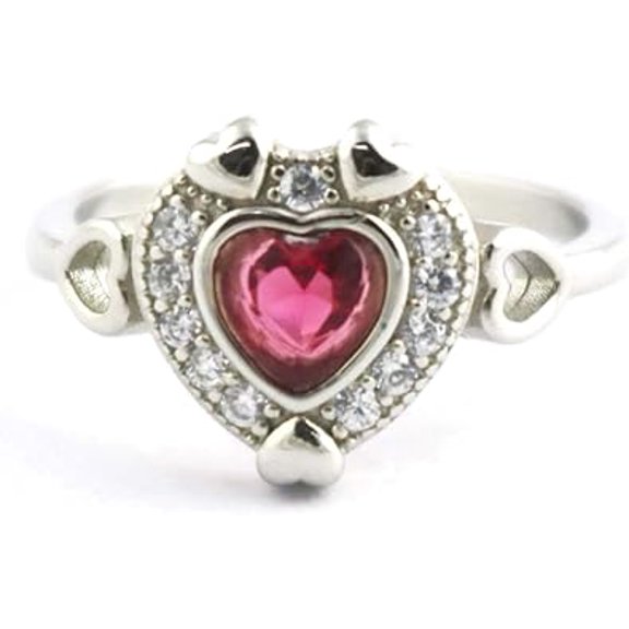 Pink Tourmaline Heart Ring- 925 Sterling Silver Diamond and Gemstone Ring For Women- Promise Ring Her- Engagement Fiance Ring- Birthday Gift