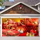 thumbnail image 1 of Fondo navideño de tela para puerta de garaje al aire libre, pegatinas de tela para tapiz, decoración de fiesta navideña, tela colgante a juego, 1 of 6
