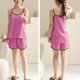 thumbnail image 3 of Gibobby camisón clásico de maternidad Conjunto de pijamas de mujer Ropa de dormir sólida Lencería sexy Cuello en V Chaleco Pantalones cortos Ropa de dormir Ropa de casa (Rosa, Talla única), 3 of 4