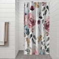 thumbnail image 2 of Pioneer Flower Floral Print Pattern Shower Curtain 36"x72" ,Bathroom Decorative Shower Curtains Set with 12 Hooks,Modern Waterproof Washable Shower Curtain, 2 of 6