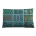 thumbnail image 1 of Ahgly Company Patterned Outdoor Rectangular Turquoise Green Lumbar Throw Pillow, 13 inch by 19 inch, 1 of 5