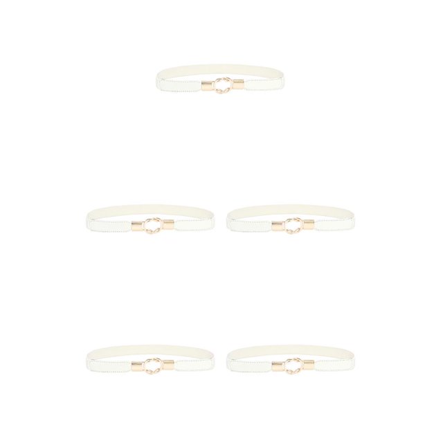 Cinturón de Cintura Estilo Simple Jumpingount Accesorios de Moda para Vestidos de Mujer Marrón Claro