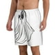 thumbnail image 2 of Balery Cute Ghost Simple Drawing Traje de Baño Estilo Hawaiano para Hombre, Shorts de Secado Rápido con Bolsillos-Medium, 2 of 6
