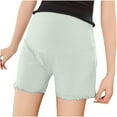 thumbnail image 2 of Pitauce Womens Maternity Lace Trim Casual Shorts Summer Cooling Under Dress Shorts Over Belly Lounge Short Pregnancy Pj Shorts, 2 of 5