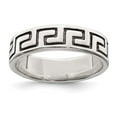 thumbnail image 4 of 925 Sterling Silver Antiqued Greek Key Ring Size 7, 4 of 6