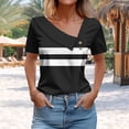 thumbnail image 6 of ATENAR Shirts for Women Casual V Neck Womens Shirts Solid Color Tee Black XL, 6 of 6