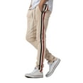 thumbnail image 3 of Ma Croix Mens Track Pants Tricolor Striped Skinny Fit Stretch Elastic Slim Trouser, 3 of 6