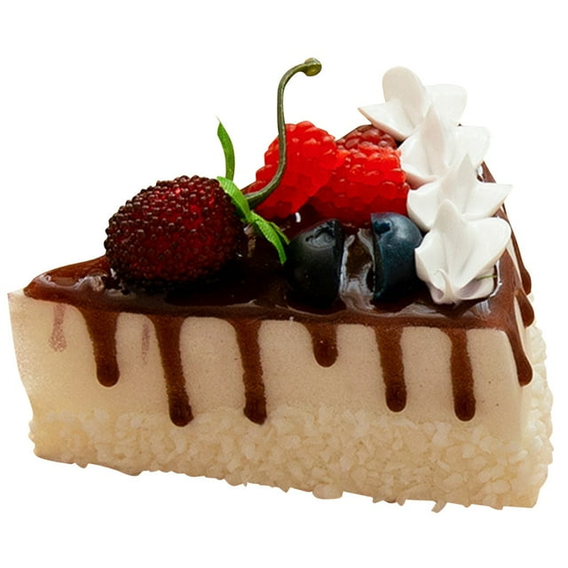 Bangcool Artificial Cake Triangular Decorative Mini Cake Prop Food Model Dessert Model