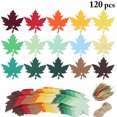 thumbnail image 2 of Bangcool 120PCS Hanging Tag DIY Maple Leaf Gift Tag Paper Tag for Thanksgiving Day, 2 of 7