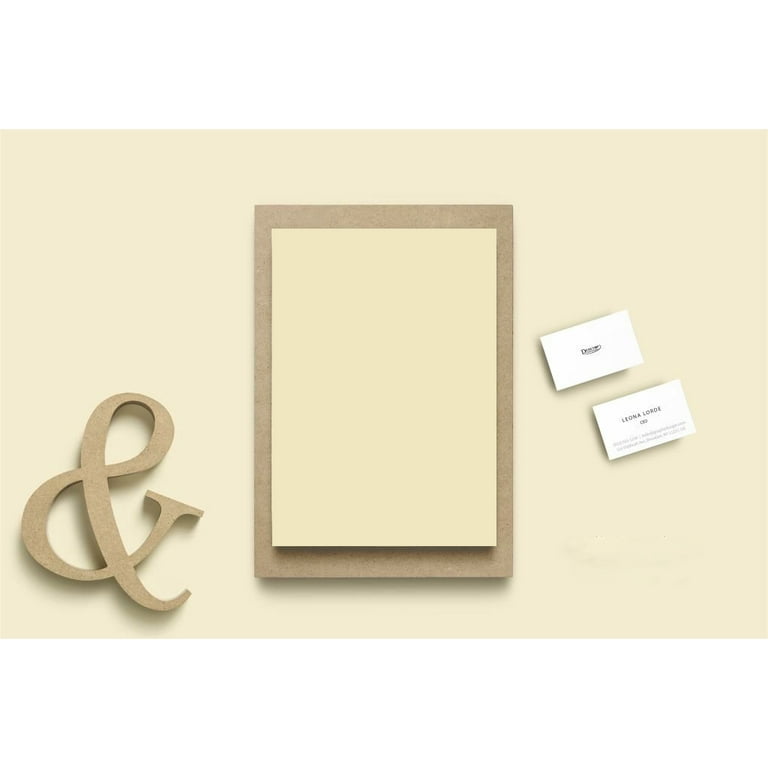 100 Ivory Colored Card Stock Paper - 65lb, Legal Size Heavyweight Printer Paper, Thick Sheet, 8.5 x 14 Inches, Beige