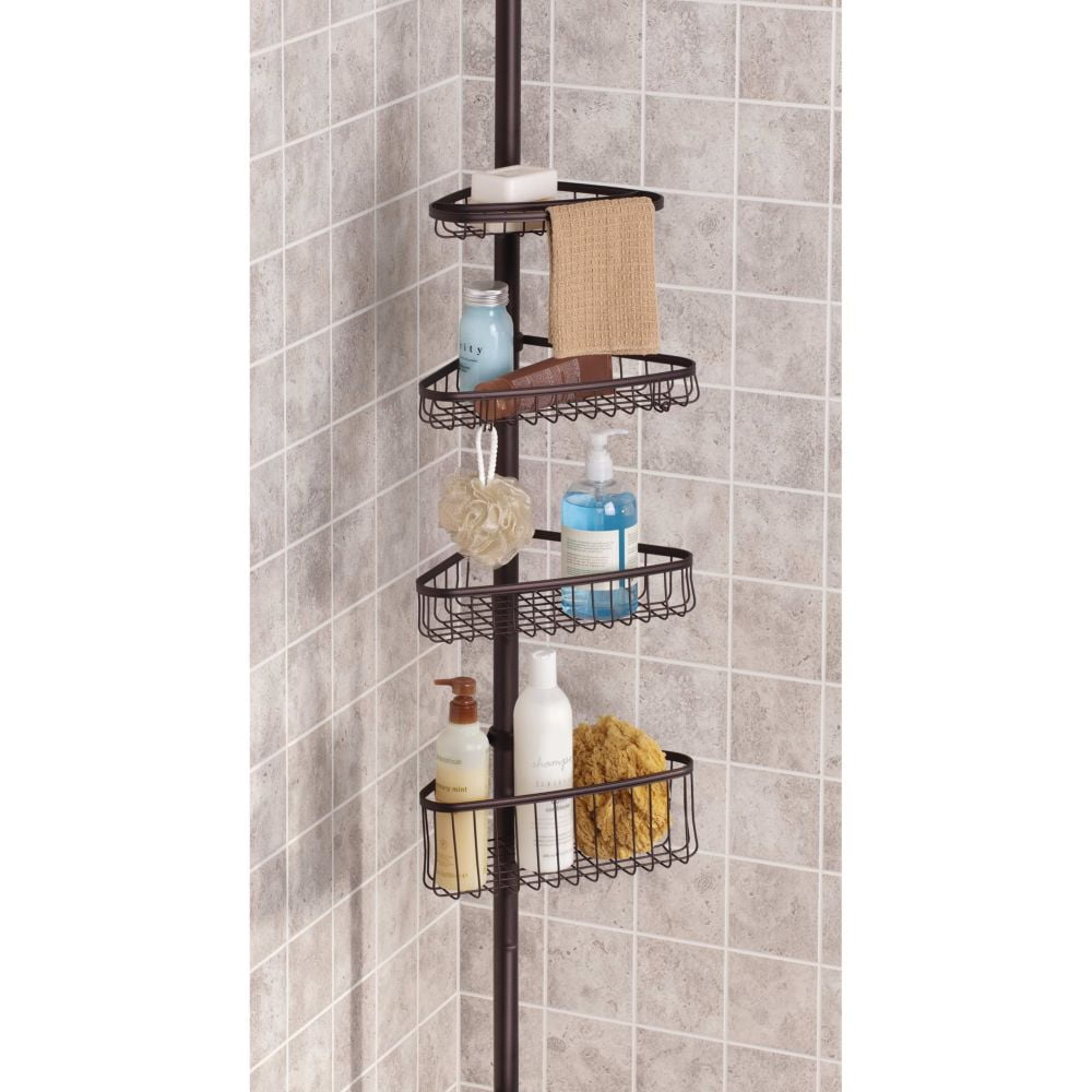InterDesign York Tension Shower Caddy 2, Bronze