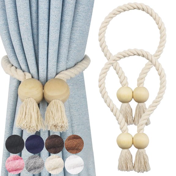 Minzimin Magnetic Curtain Tiebacks Decorative Tie Back Drapes Holdbacks