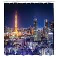 thumbnail image 3 of Ambesonne City Shower Curtain, Illustration of Tokyo Japan, 69"Wx70"L, Multicolor, 3 of 5