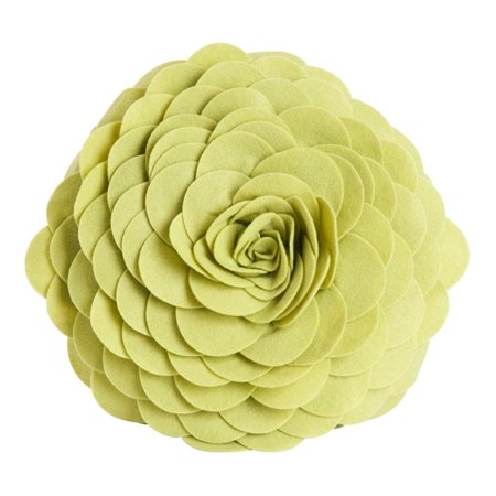 

Elegant Textured Colorful Decorative Flower Throw PillowLime-13 x13