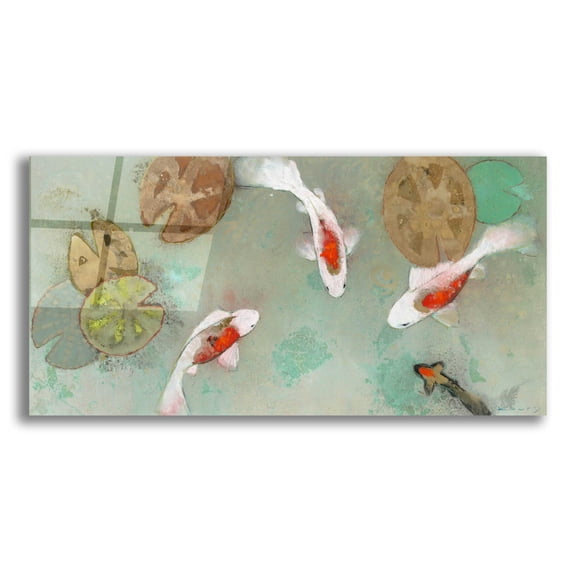 Epic Art 'Floating Motion III' by Aleah Koury, Acrylic Glass Wall Art, 24"x12"