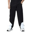 thumbnail image 3 of Fewfanhot Mens Pants Elastic Waist Drawstring Wide Leg Sweatpants Casual Loose Baggy Joggers with Pockets, 3 of 8