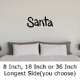 thumbnail image 2 of Santa Christmas Holidays Good Presents Wall Decals for Walls Peel and Stick wall art murals Black Medium 18 Inch, 2 of 2