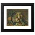 thumbnail image 2 of Ferdinand Georg Waldmüller 18x15 Black Modern Framed Museum Art Print Titled - Fruit Tire Life with Parrot (1824), 2 of 5