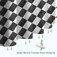 thumbnail image 6 of Black and White Checkerboard Checkered Pattern Shower Curtain 72"x72" ,Bathroom Decorative Shower Curtains Set with 12 Hooks,Modern Waterproof Washable Shower Curtain, 6 of 6