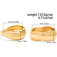 thumbnail image 6 of Chunky  Bangles for Women  Stackable Bracelets Set Trendy Cuff Bracelets Stack Wrist Open Bangle   Accessories, 6 of 6