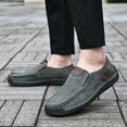 thumbnail image 4 of EKVAHL Men's Leather Casual Slip-On Loafers, Lightweight Non-Slip Hand-Stitched Moccasins for Walking and Outdoor Use Blue, 4 of 5