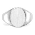 thumbnail image 5 of 14k White Gold 11.0x13.0mm Oval Open Back Signet Ring RS543, 5 of 5