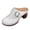 White, variant on Wovix Women Sandals Closed Toe Elegant Summer Platform Slide Slippers Casual Beach Shoes with Heel Comfortable Shoes Beige 36