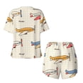 thumbnail image 5 of Picia Striped Vintage Planes Pajamas Sets for Women Soft Short-Sleeved Pjs with Lounge Shorts Two Piece Sleepwear-3X-Large, 5 of 9