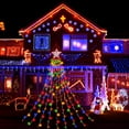thumbnail image 4 of Outdoor Christmas Decorations , Aokudoni 12.6ft 350LED Waterfall Lights, 8 Modes Christmas Lights, Christmas Decorations for Tree, Outdoor Christmas Lights for House Tree Holiday Party, Multicolor, 4 of 6