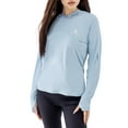 thumbnail image 6 of CAMEL Women's Sun Protection Clothing UPF 50+ Lightweight Womens Activewear Long Sleeve Rash Guard Shirts Breathable Sunscreen Hoodie Workout Tops Outdoor Hiking Blue, 6 of 11