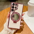 thumbnail image 3 of For Samsung S24 Ultra Mirror Magsafe Case for Galaxy S24 Plus Samsung S23 S22 Ultra Luxury Diamond Plating Stand Holder Cover, 3 of 5