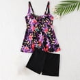 thumbnail image 4 of Neewe Women's Tankini Bathing Suit 2 Piece Tummy Control Swimsuit Scallop Trim Tankini Top with Bottom, 4 of 9