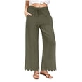 thumbnail image 1 of Trajes de Fiesta de Vacaciones para Mujeres Trajes de Botón de Lino con Bolsillos, Trajes Casuales para Mujeres Verano con Cuello Redondo Y Longitud de Rodilla, 1 of 8