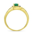thumbnail image 5 of 10k Yellow Gold Oval Emerald And Diamond Curve Ring, 5 of 6