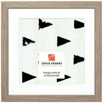 Craig Frames Farmhouse Essentials, 20x20 inch Picture Frame Matted for a 16x16 Photo, Light Walnut Brown
