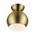 thumbnail image 2 of Livex Lighting - Stockton - 1 Light Globe Semi-Flush Mount In Industrial, 2 of 10